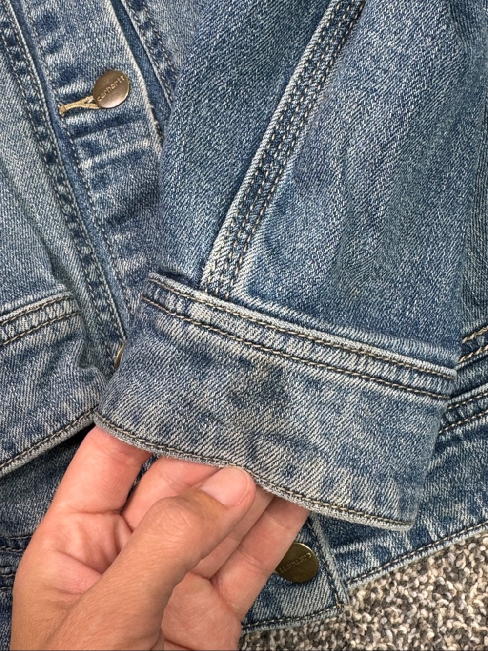 Carhartt 102970 414 Benson Denim Jacket Size XL - Picture 5 of 5